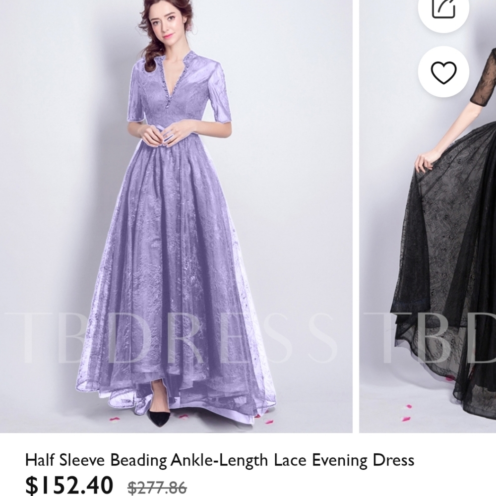 Lavender Lace Wedding/Evening/Bridesmaid Dress
